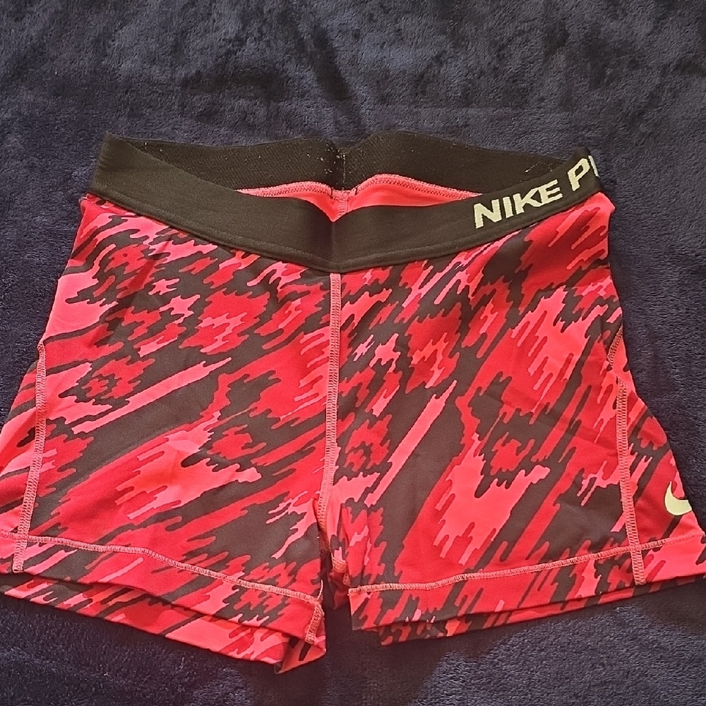Nike Women's Athletic Shorts in Red and Black